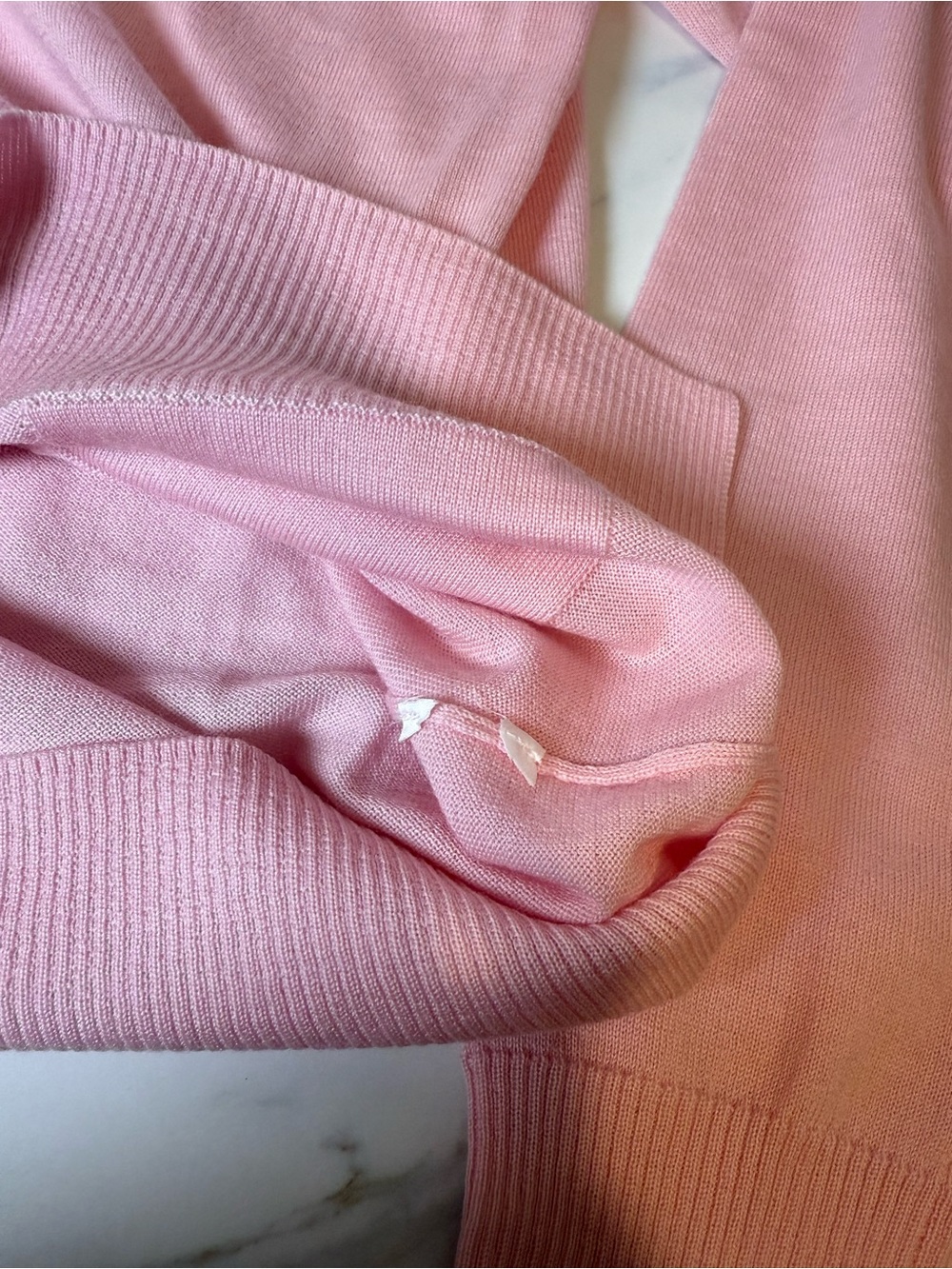 Tory Burch baby pink gold button cardigan - Picture 6 of 9